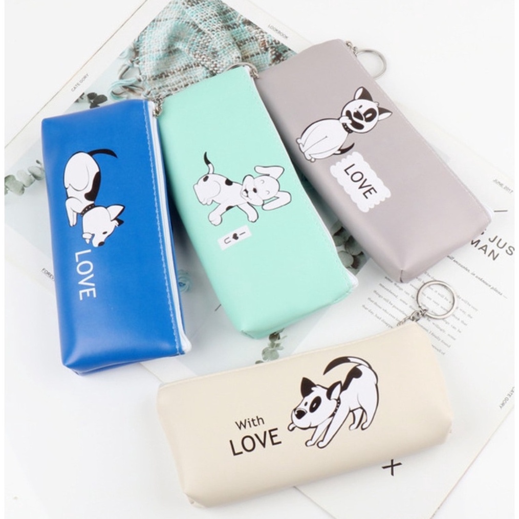 

MANTAP Ennwen TP28 Tempat Pensil Love Dog Tempat Kosmetik