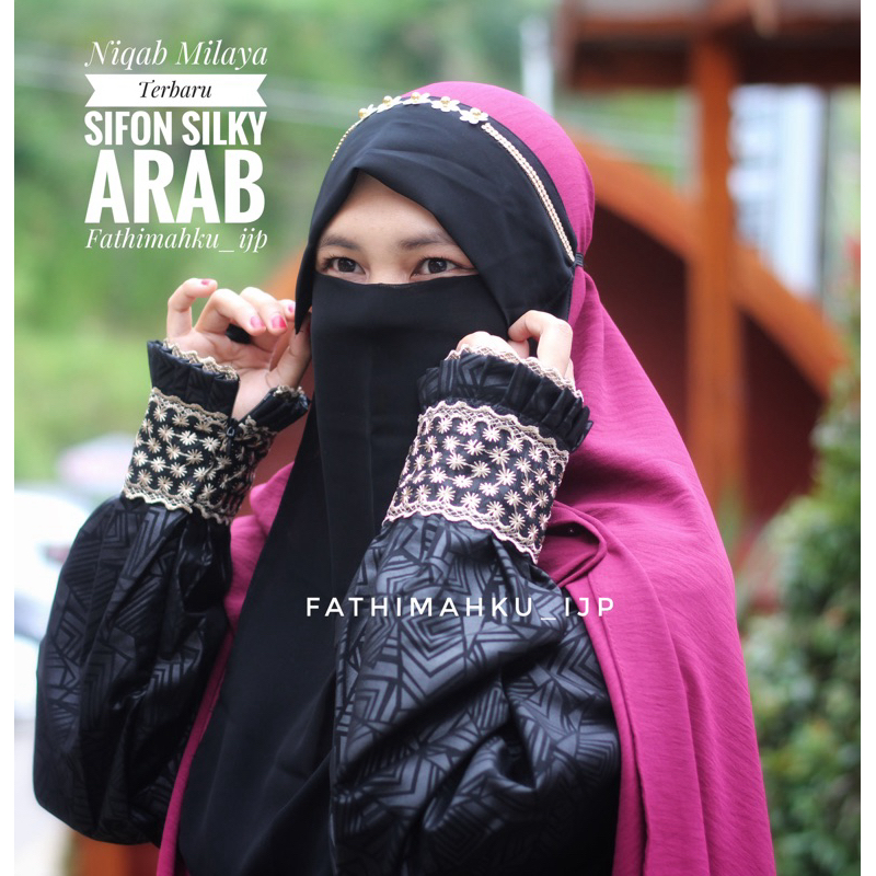 Niqab Poni milaya Bunga/Cadar poni milaya Karet couple Ibu dan anak/Niqab Haji dan umroh Termurah