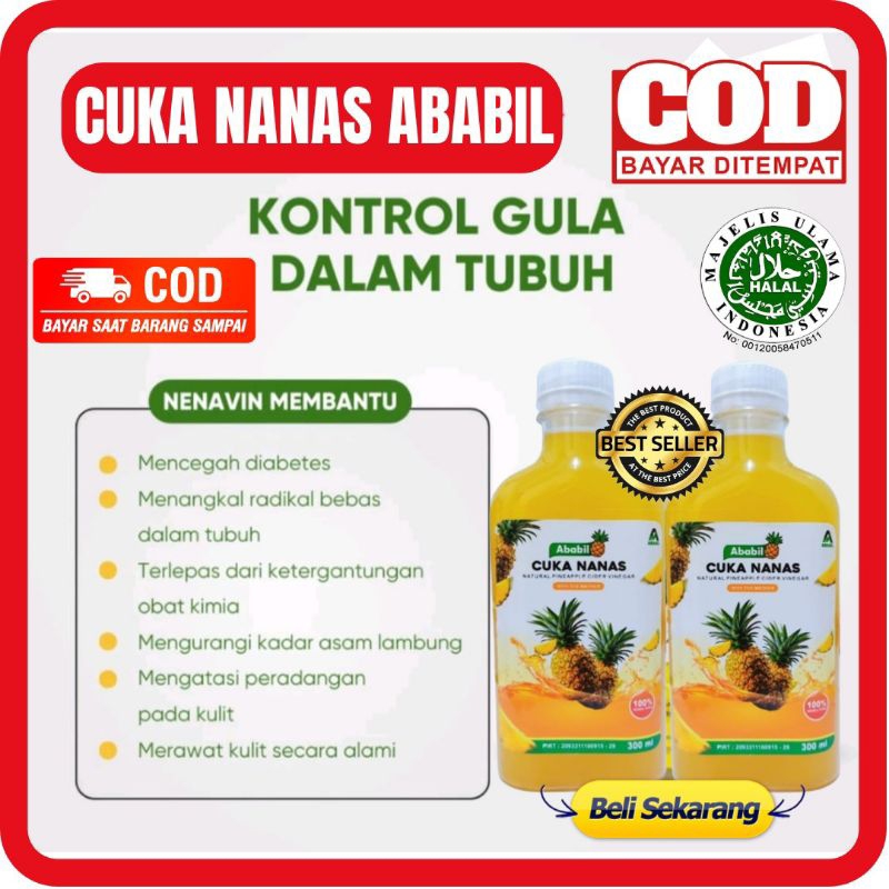 

CUKA NANAS ABABIL 300 ML - CUKA NANAS MURNI CUKA NANAS WITH MOTHER CUKA NANAS ATASI DIABETES AMPUH & KOLESTEROL