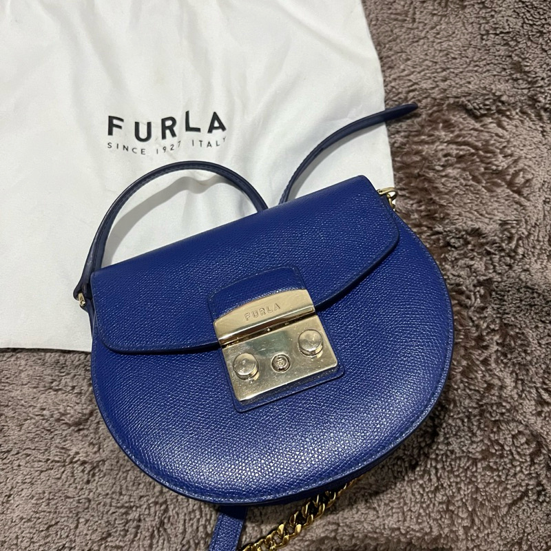 FURLA Metropolis Crossbody Bag Mini in Pacific Blue