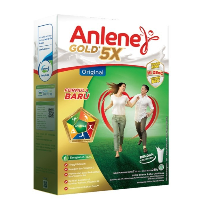 

ANLENE GOLD 5X RASA ORIGINAL SUSU BUBUK DEWASA @250 GRAM @650 GRAM @850 GRAM