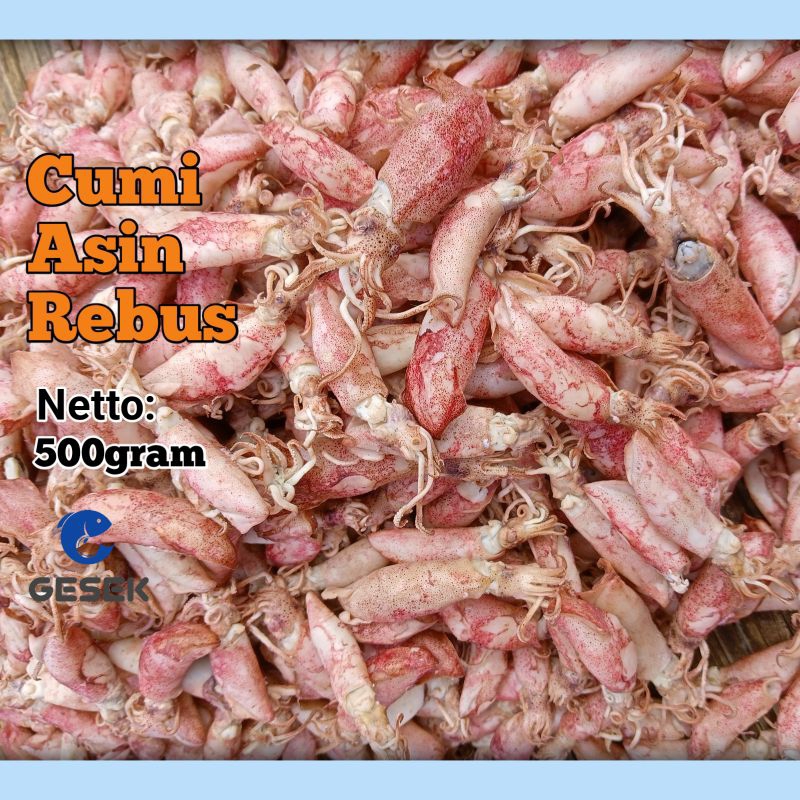 

Cumi Asin Rebus 500gram Size 4-6cm Makanan Laut