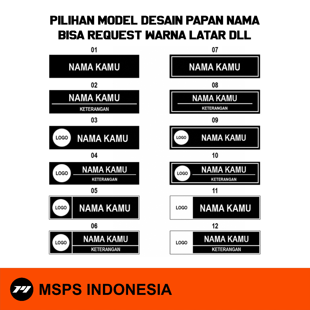 

Name Tag / Nama Dada / Papan Nama / Peniti / Magnet