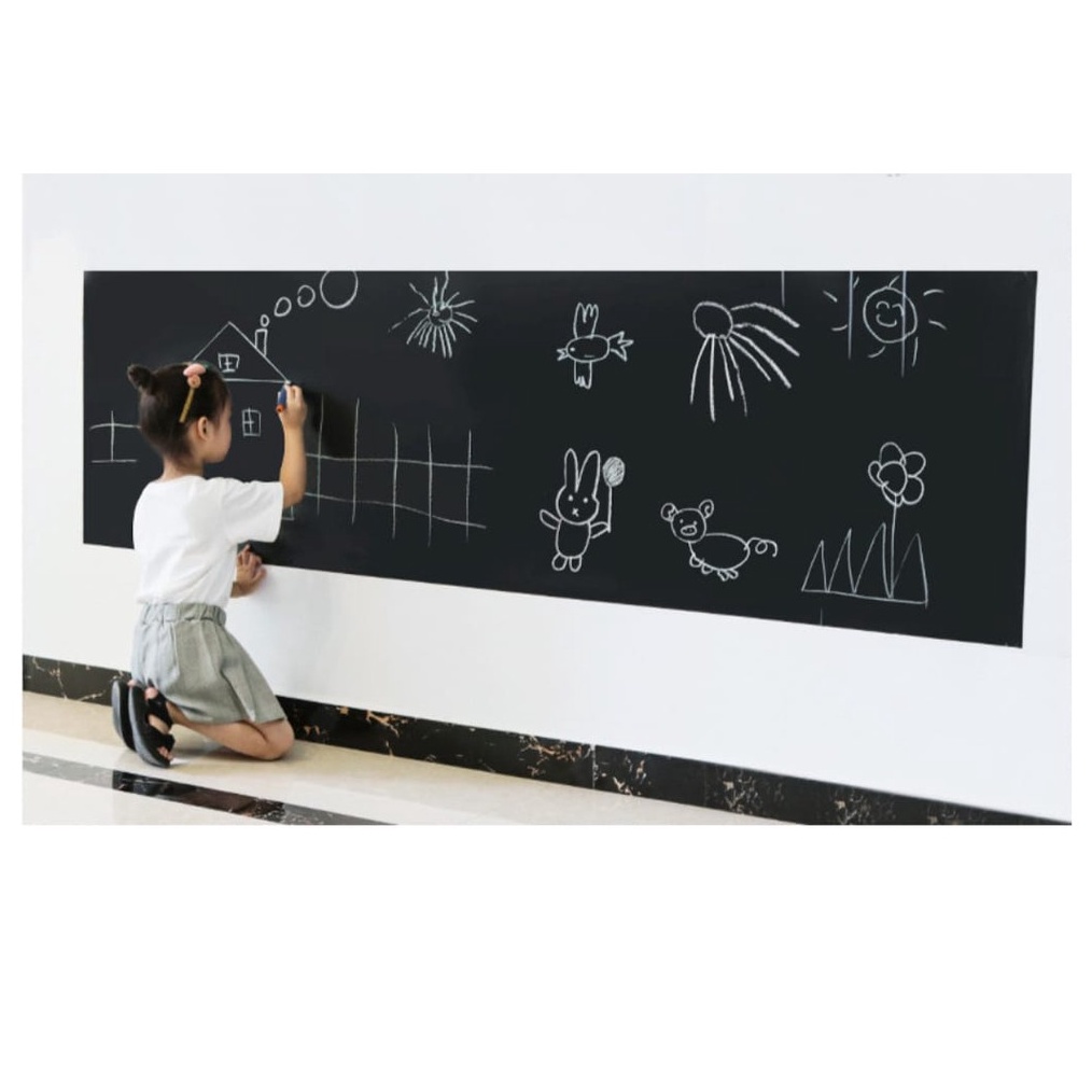 

LIMIT Papan Tulis White Board wallpaper whiteboard sticker Warna Putih Size 45cm x 2m 6cm x 2m