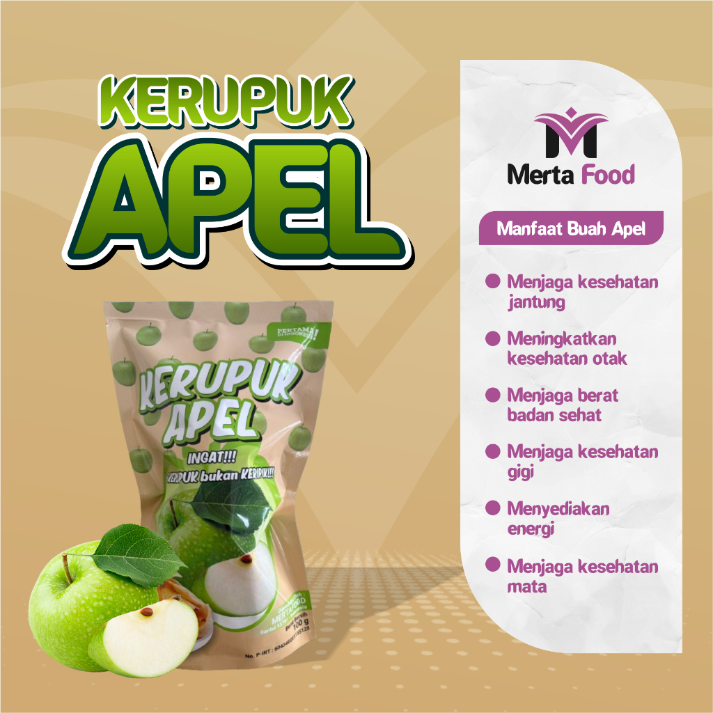 

Kerupuk Apel ( Kerupuk bukan Keripik, Pertama di Indonesia ) kerupuk buah