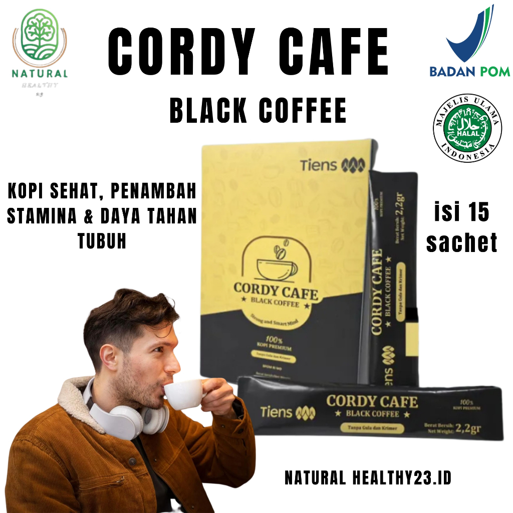 

CORDY CAFE BLACK COFFE Kopi Penambah Stamina Pria Kuat Alami Tahan Banting Bisa UniseX