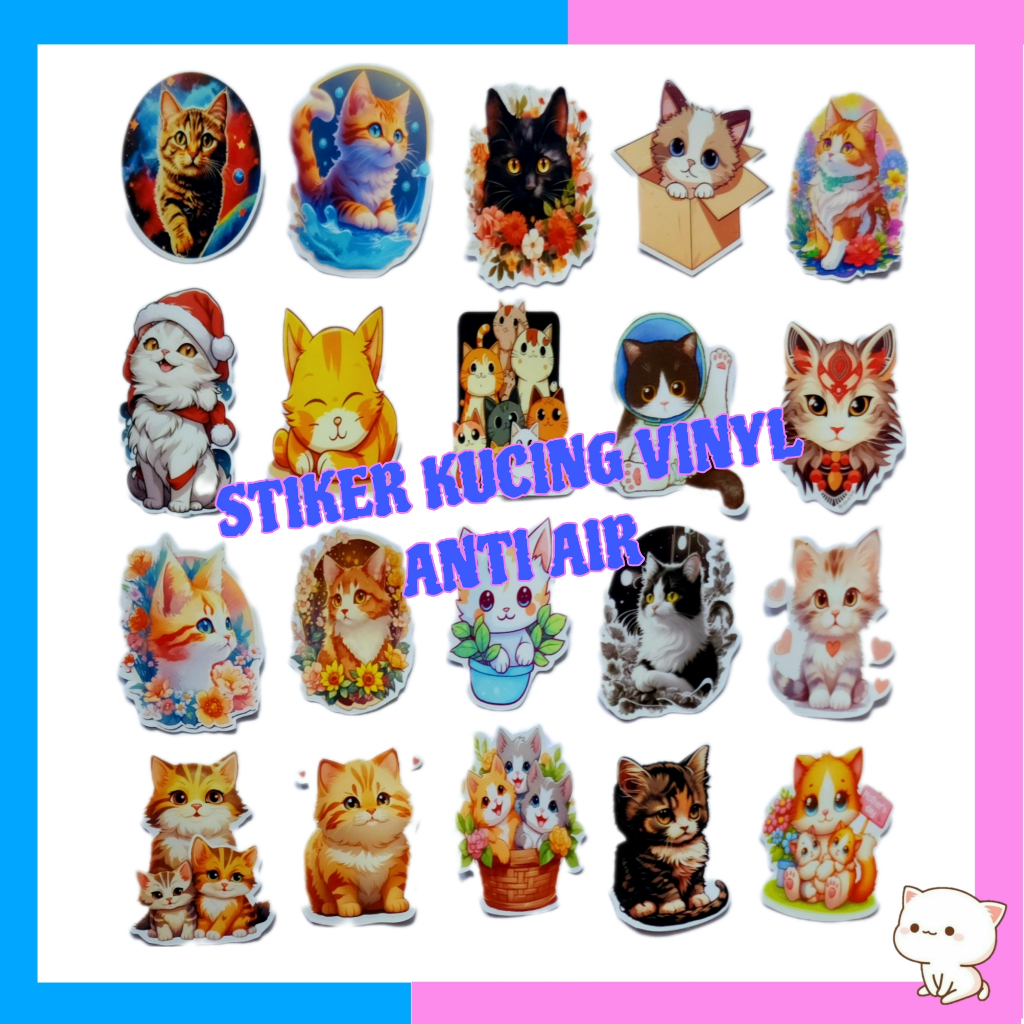 

stiker vinyl kucing anti air