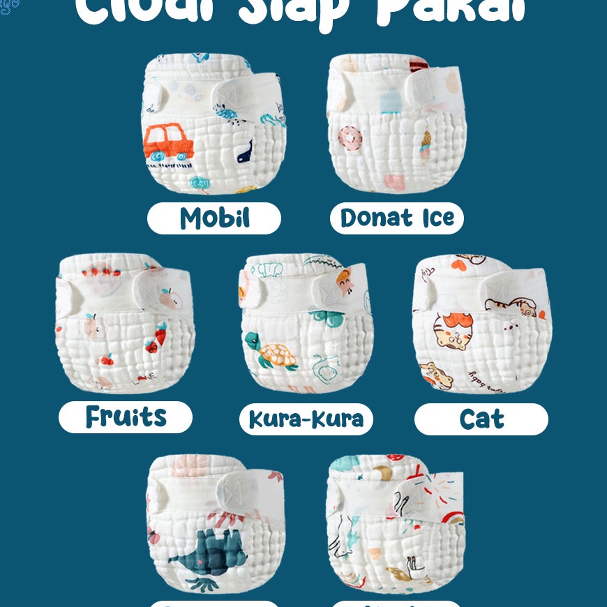 Tawaran Clodi Bayi Siap Pakai Adem dan Lembut Tanpa Insert  Cloth Diaper  Celana Dalam Anak  Popok C