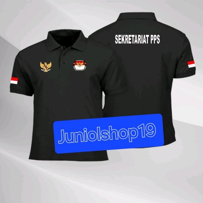 Poloshirt Lengan Pendek Sekretariat PPS Baju Pemilu /kaos kerah pemilu full bordir