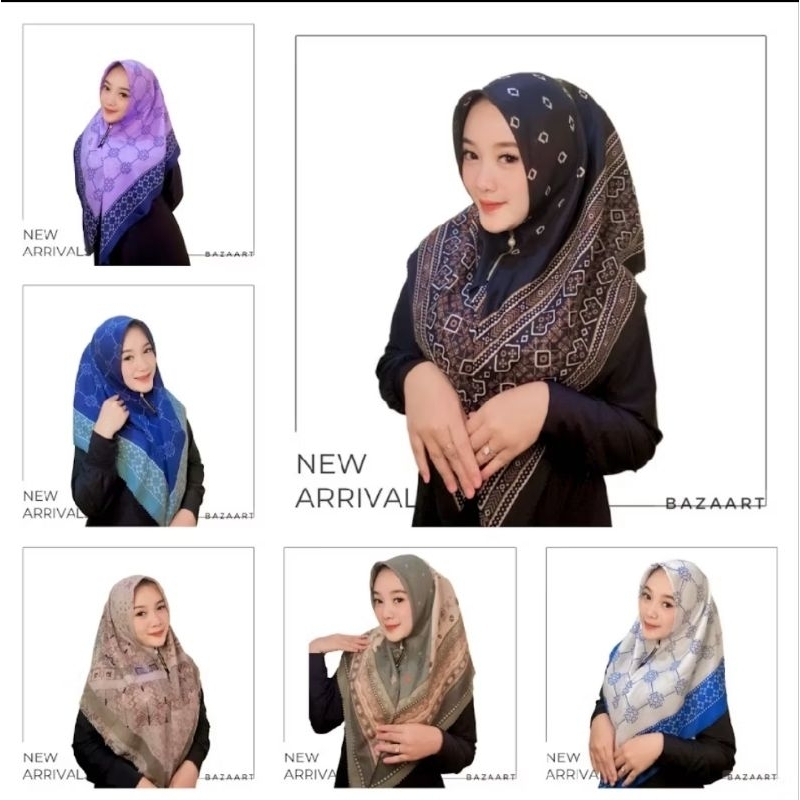 HIJAB INSTAN RESLETING ZIPPER MOTIF