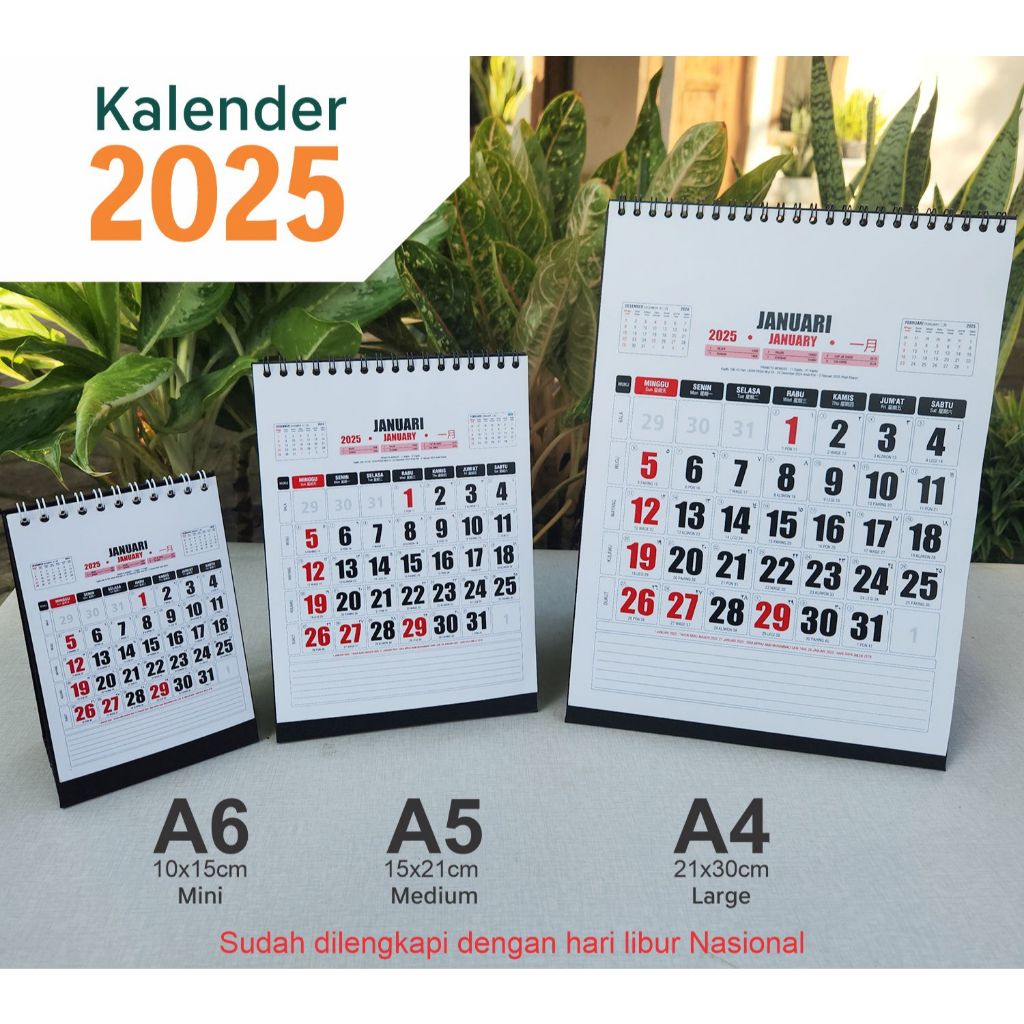 

Kalender Meja 2025, MAS-39, Kalender Meja Catatan