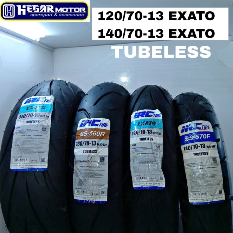 BAN LUAR IRC TUBELESS RING 13// 120/70-13 EXATO_140/70-13 EXATO