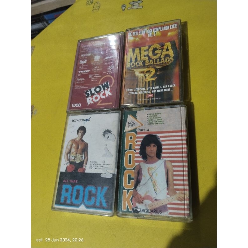 kaset pita slow rock, rock ballads, all that rock (3 kaset)
