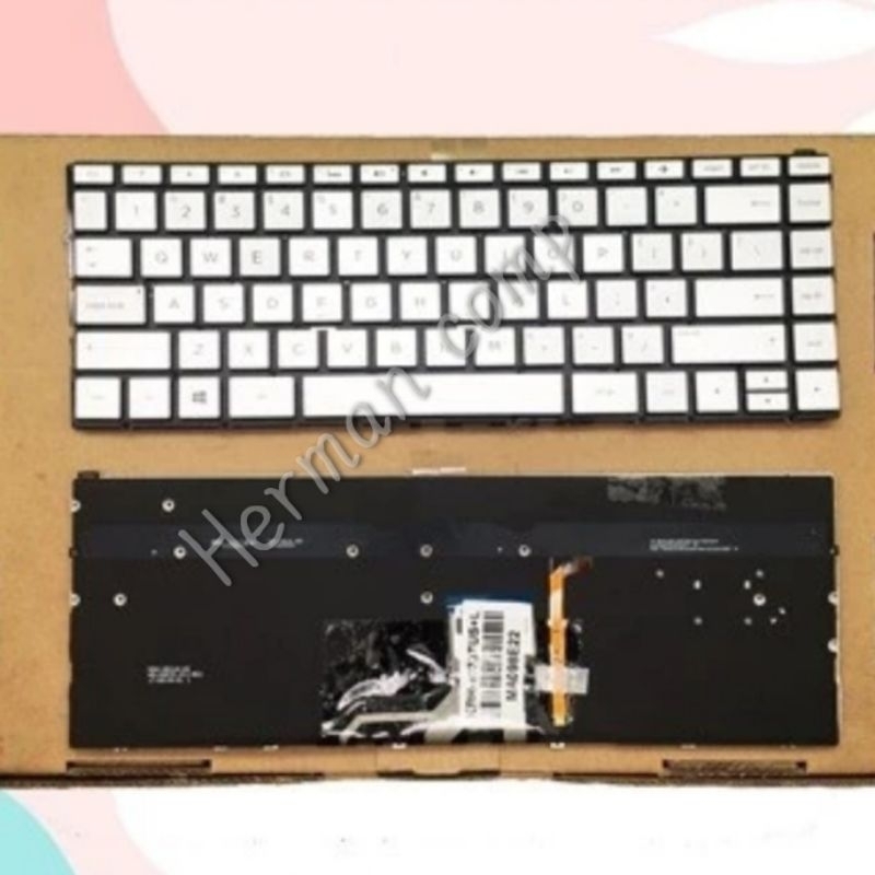 Keyboard Hp  Pavilion 13-AN 13-AN0030WM 13-AN0012TU 13-AN1033TU 13-AN1034TU Silver Backlight