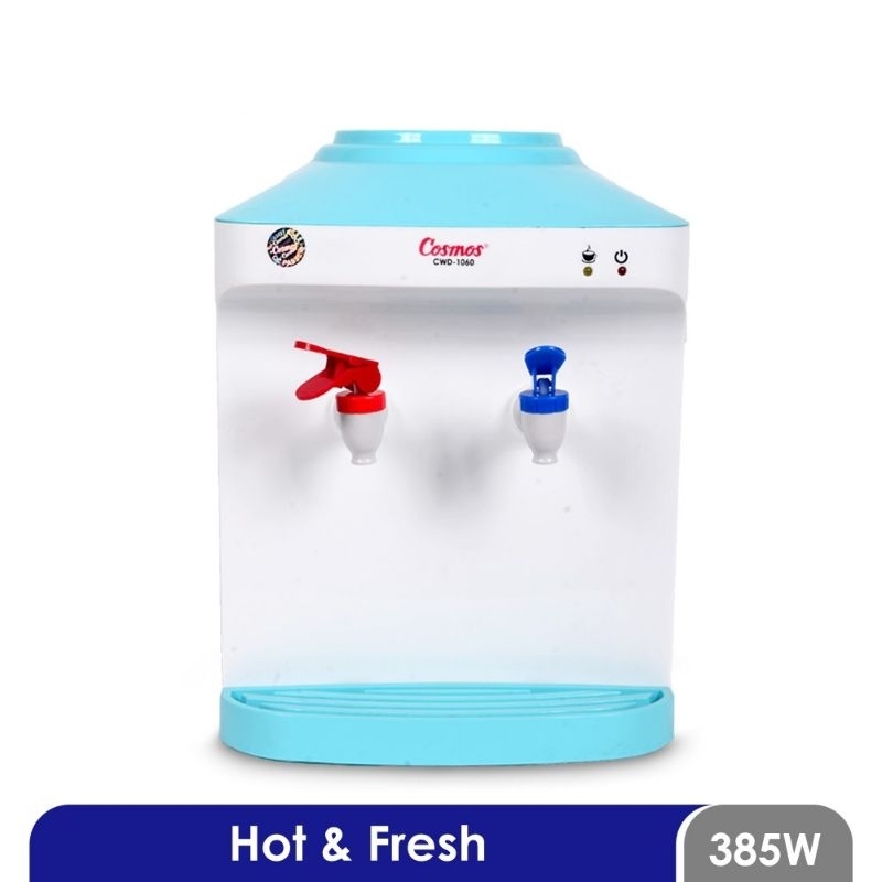 DISPENSER MINI KECIL AIR BIASA NORMAL DAN PANAS HOT AND FRESH GALON ATAS LOW WATT HEMAT LISTRIK 385 