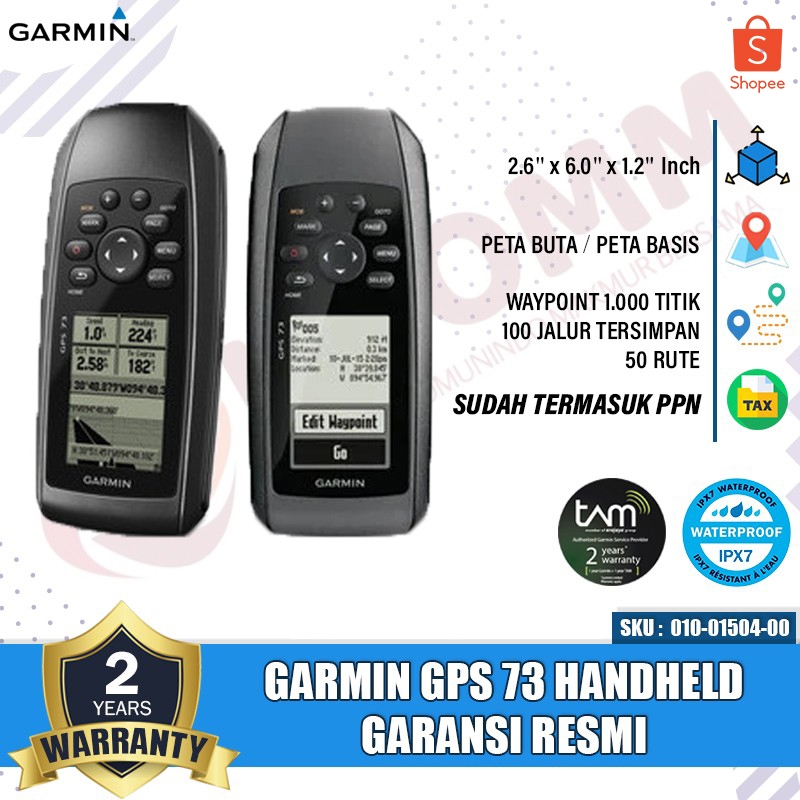 GARMIN Gps 73 GPS73 Handheld Waypoint Bahasa Indonesia Garmin Gps 73 Indonesia Garansi Resmi TAM