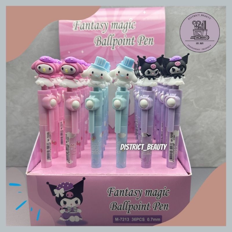 

PULPEN ROLLING BALL SANRIO GEL PEN BOLPEN PUTAR SANRIO KUROMI CINNAMOROL MELODY TURNING PEN SANRIO