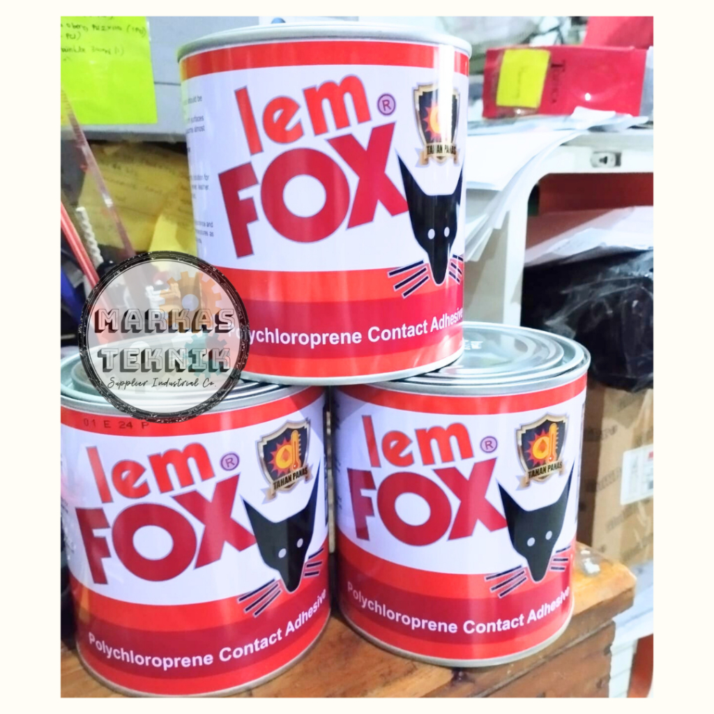 LEM FOX KUNING Kaleng Merah 600GR / LEM FOX KUNING Kaleng Merah 600 Gram