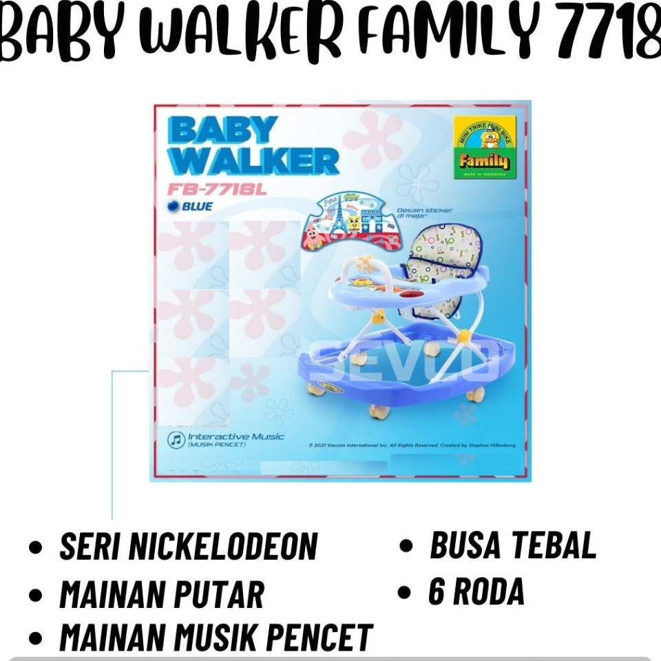 Baby Walker Family 7718/ Alat Bantu Jalan Bayi Apolo Bayi