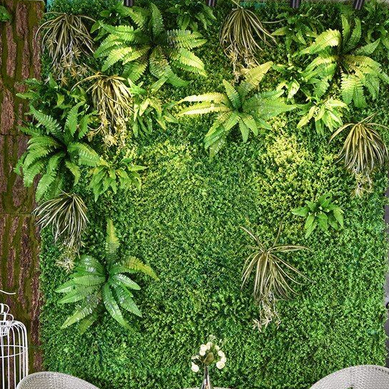 Daun Pakis Artificial Dinding Jumbo Premium Plastik Hiasan Dinding Pakis  / CZ-21