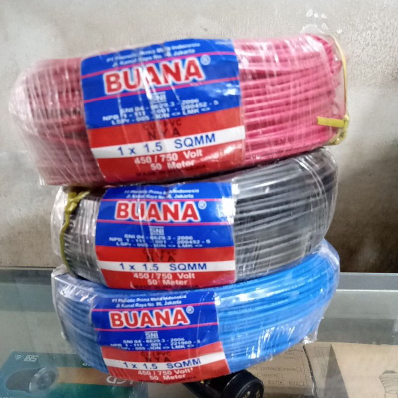 Buana NYA 1,5 mm 50 Meter SNI LMK SPLN