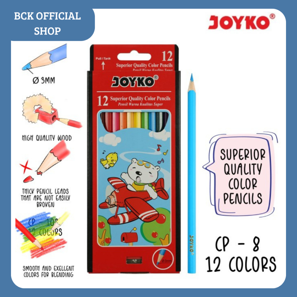 

Color Pencil / Pensil Warna CP-8 Joyko