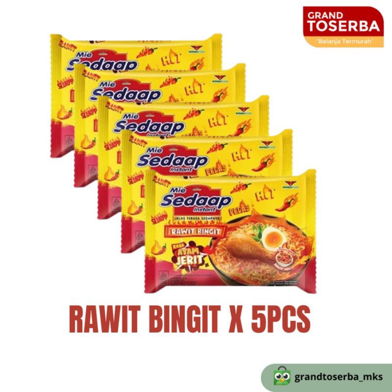 

MIE SEDAP RAWIT BINGIT RASA AYAM JERIT 5PCS // 421078