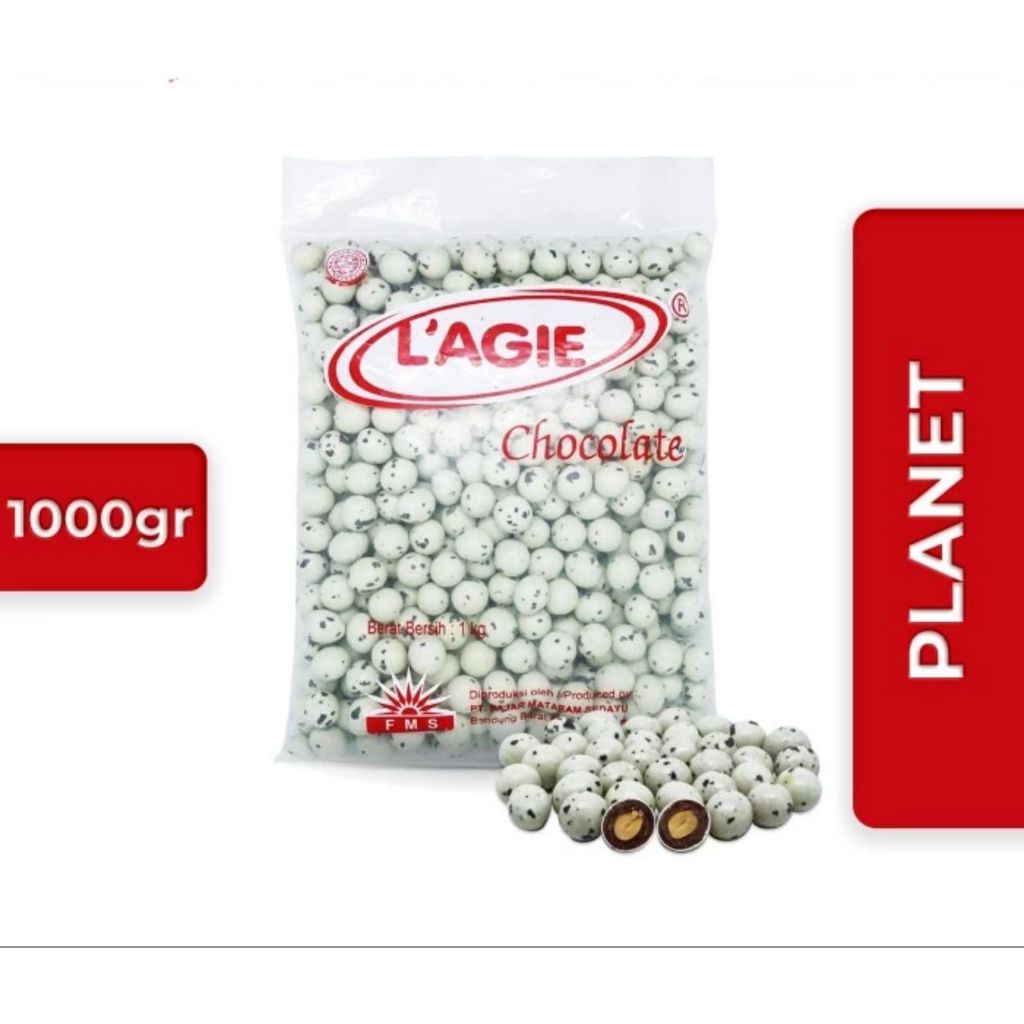 

Lagie Chocolate Peanut Planet 1kg - L’agie Cokelat Kacang Planet 1kg - Gosend Grab Only