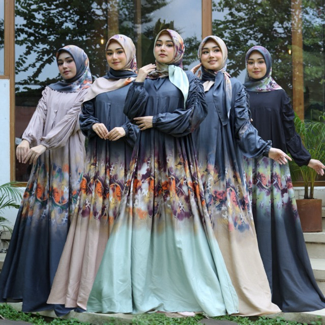 ASMARA SET SEGI 4 BAHAN RAYON VISCOSE IMPORT MOTIF GRADASI