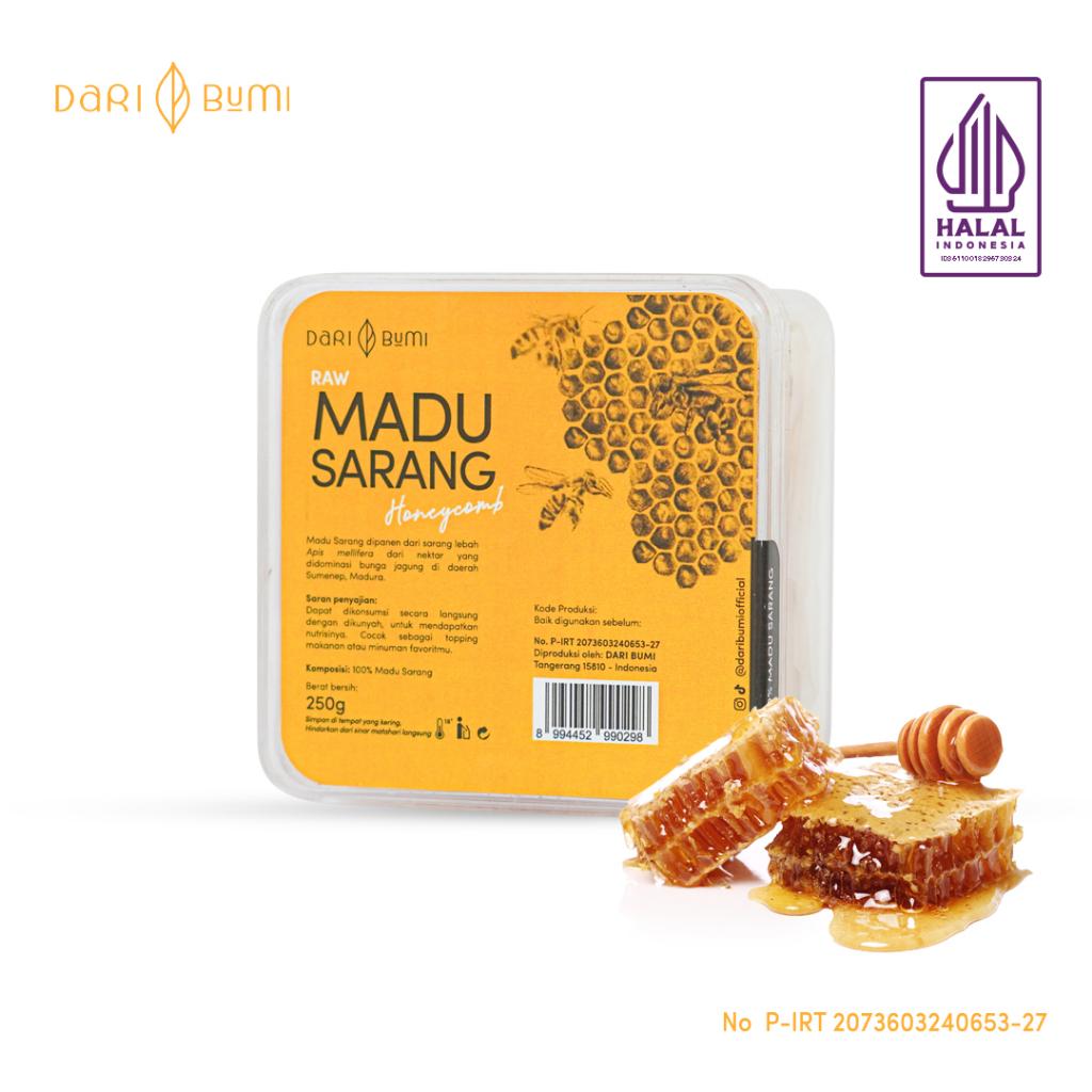 

Dari Bumi Madu Sarang Akasia Asli 250 Gr Raw Honey Comb