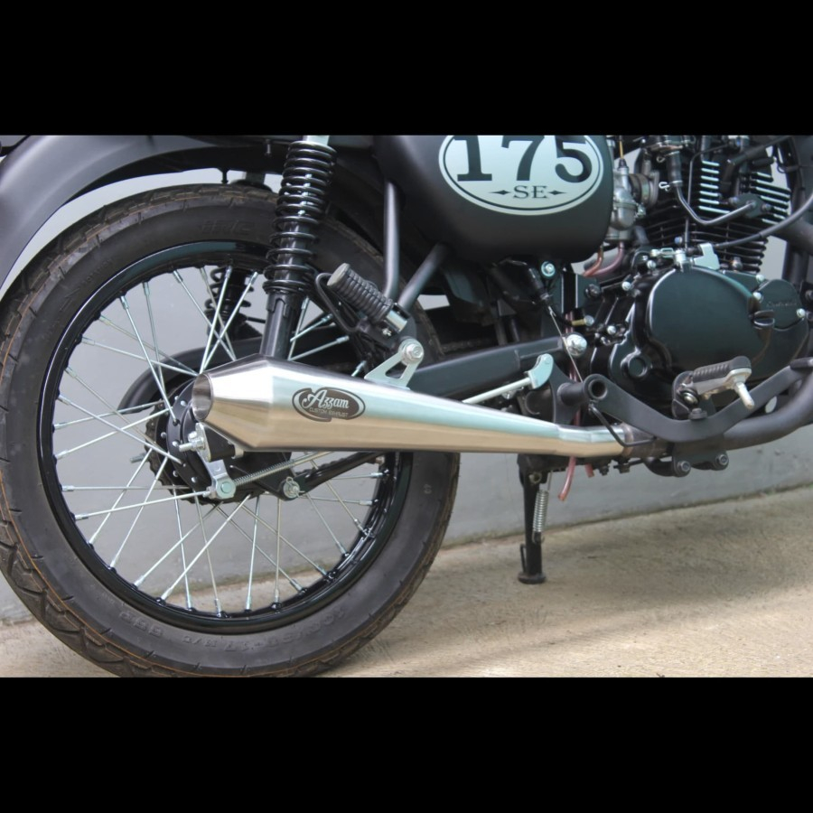 KNALPOT JAPSTYLE STAINLESS ANTI KARAT BASS GAHAR SILINCER ONLY W175