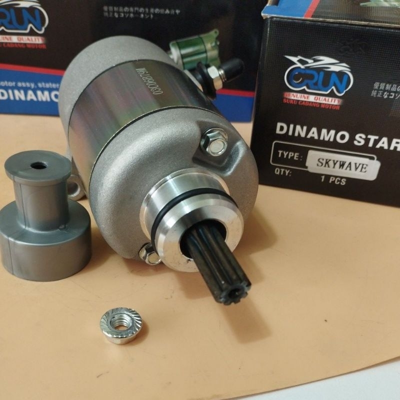 CRUN DINAMO STARTER ASSY SKYWAVE /HAYATE /DYNAMO STATER ASSY
