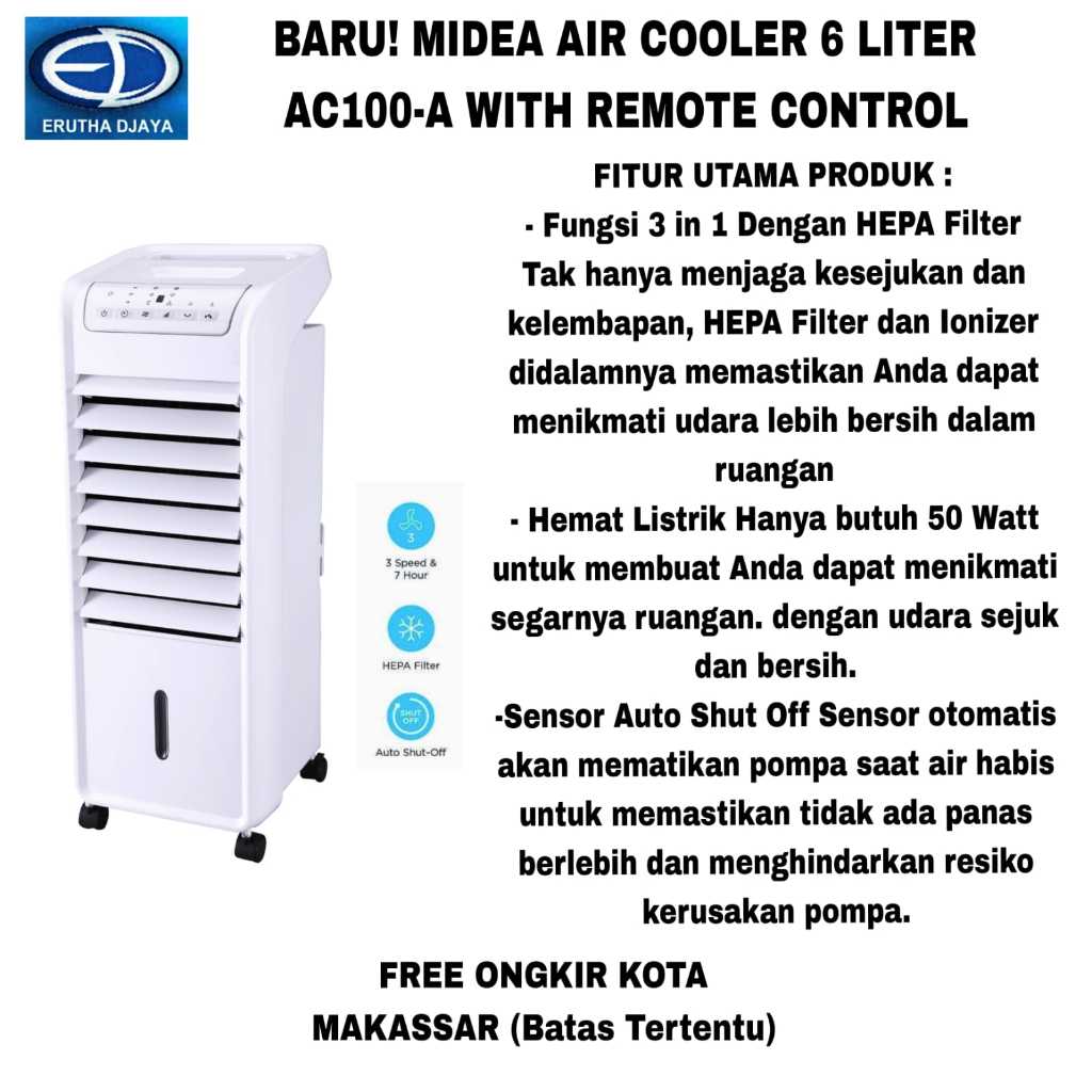 MIDEA AIR COOLER 6 LITER AC100A