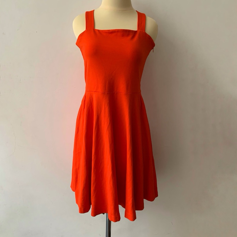 ZARA orange summer dress - preloved