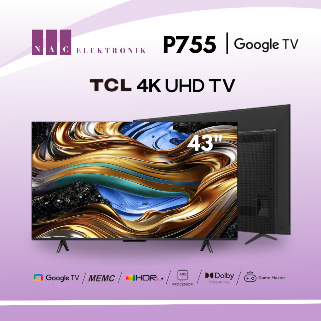 TCL 43P755 43" GOOGLE TV 4K UHD DOLBY SMART TV 43 INCH | tcl 43p755 smart tv tcl 43 inch | tcl 43p75