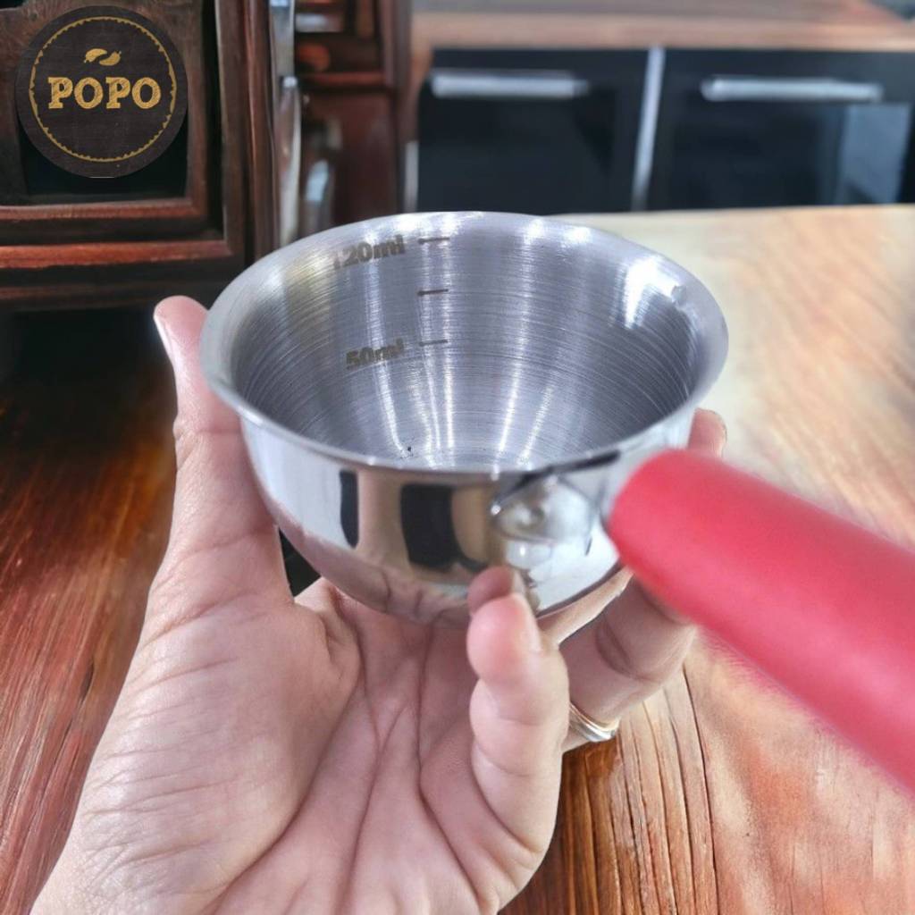 RR561 Gayung Ukur Stainless Steel Kecil Gagang Kayu Measuring Dipper