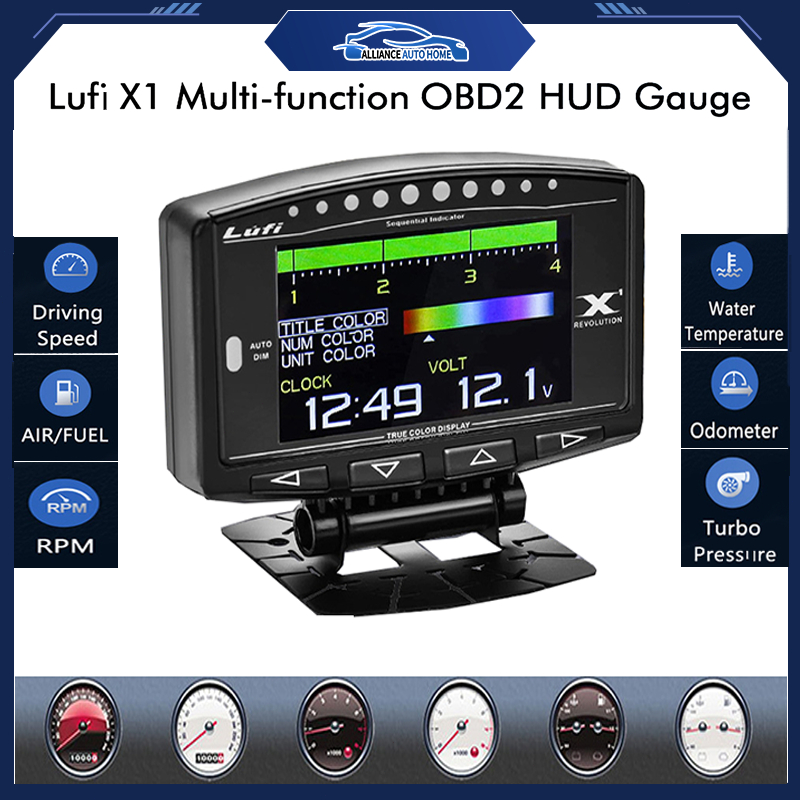 Lufi X1 Revolution ORIGINAL OBD2 Meter - Indikator Mobil OBD Digital Indicator Lufi X1 Indikator Luf
