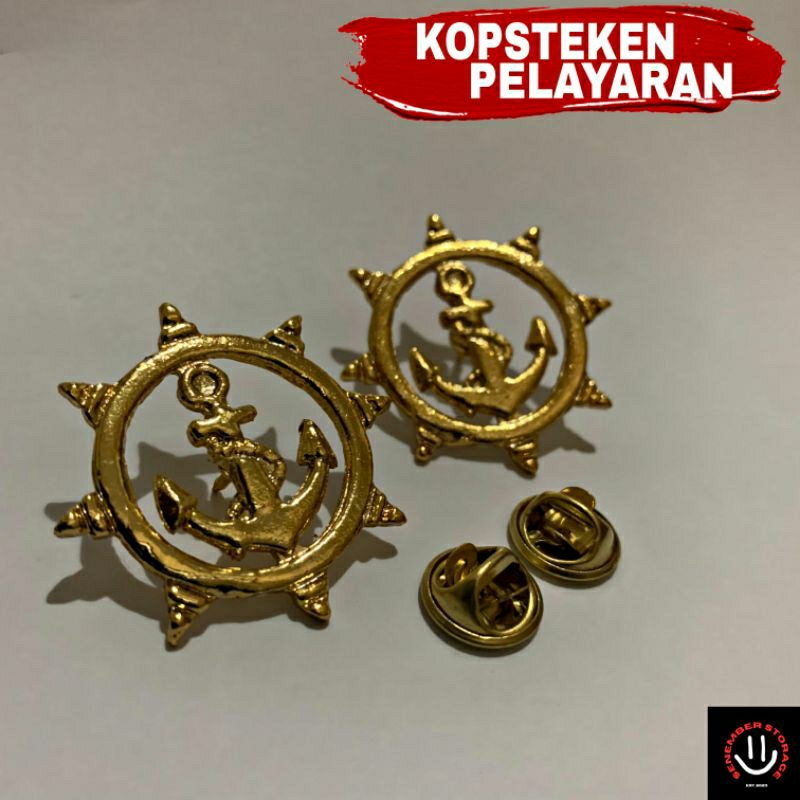 PIN KRAH PELAYARAN LOGO JANGKAR - AKSESORIS PELAYARAN - PIN KOPSTEKEN PELAYARAN - MONOGRAM PELAYARAN