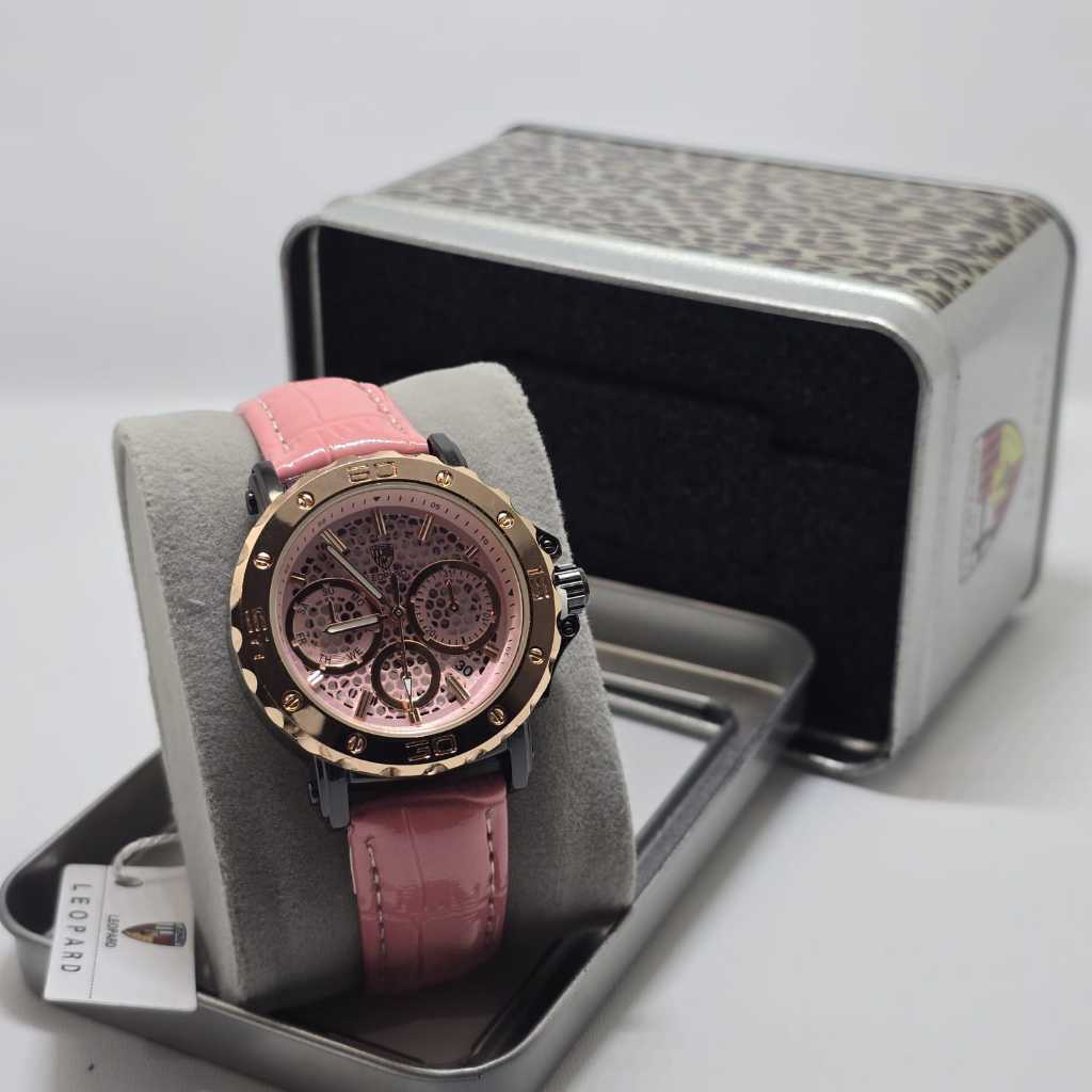 ( BISA COD ) jam tangan wanita LEOPARD ORIGINAL L-8082