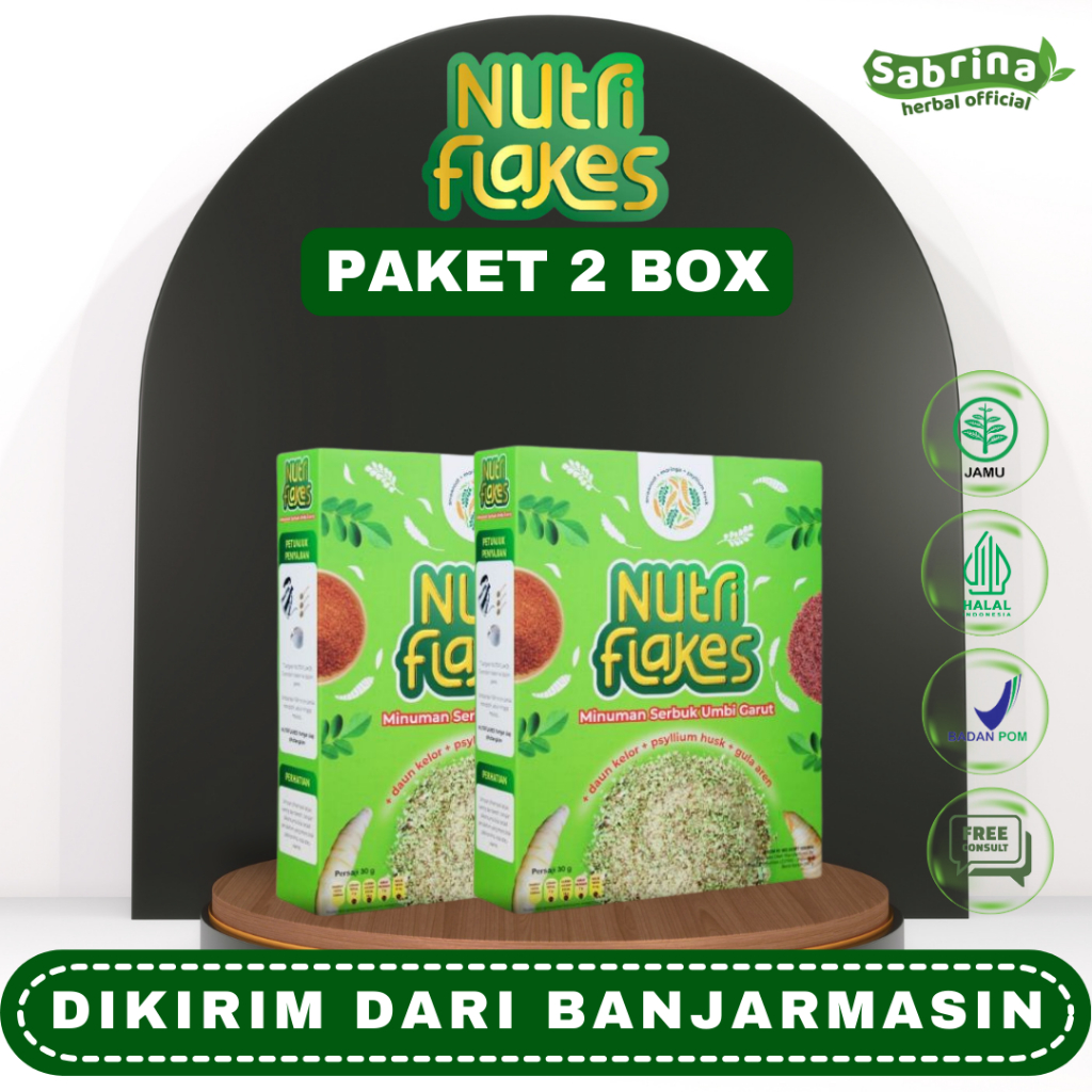 

Paket 2 Box Nutriflakes Sereal Umbi Garut Atasi Asam Lambung Gerd Maag Banjarmasin