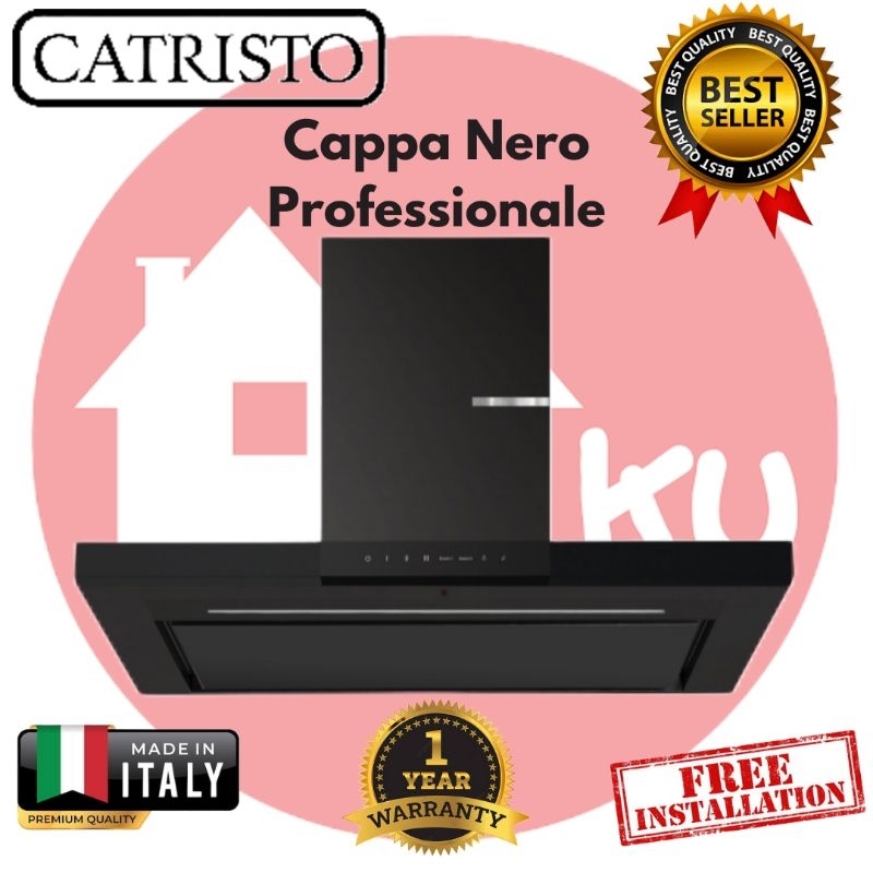 Cooker Hood Catristo Cappa Nero Professionale Chimney Hood