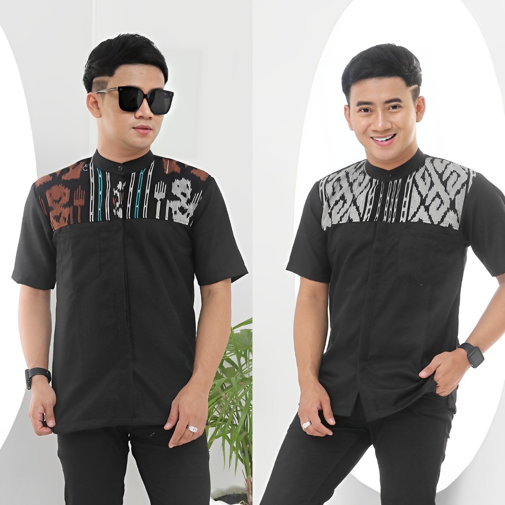 BAJU TENUN-BAJU TENUN PRIA-KEMEJA TENUN-KEMEJA TENUN KOMBINASI