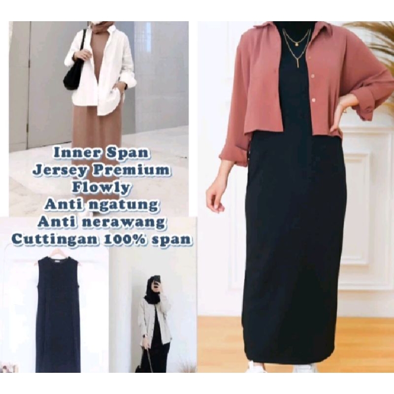 INNER SPAN LONG DRESS/ INNER SPAN/DRESS SPAN/INNER SPAN POLOS
