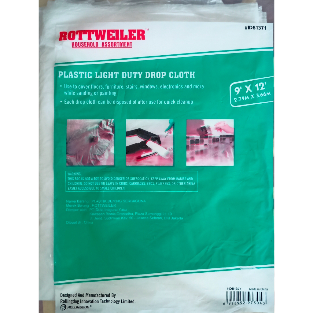 Plastik Meteran Bening Putih Transparan / Plastik Bening Serbaguna / Plastik Penutup Furniture / Pla