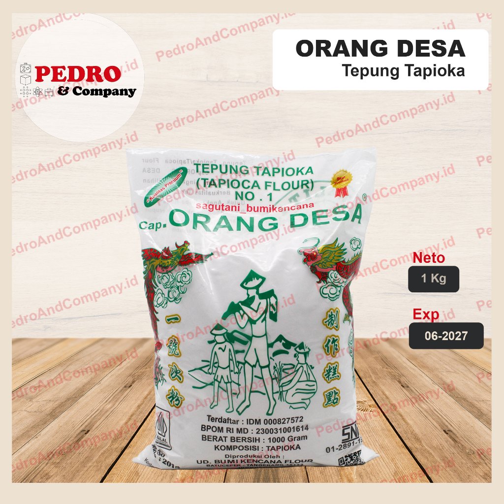 

Tepung tapioka cap orang desa AROMA PANDAN 1 kg - tapioca flour