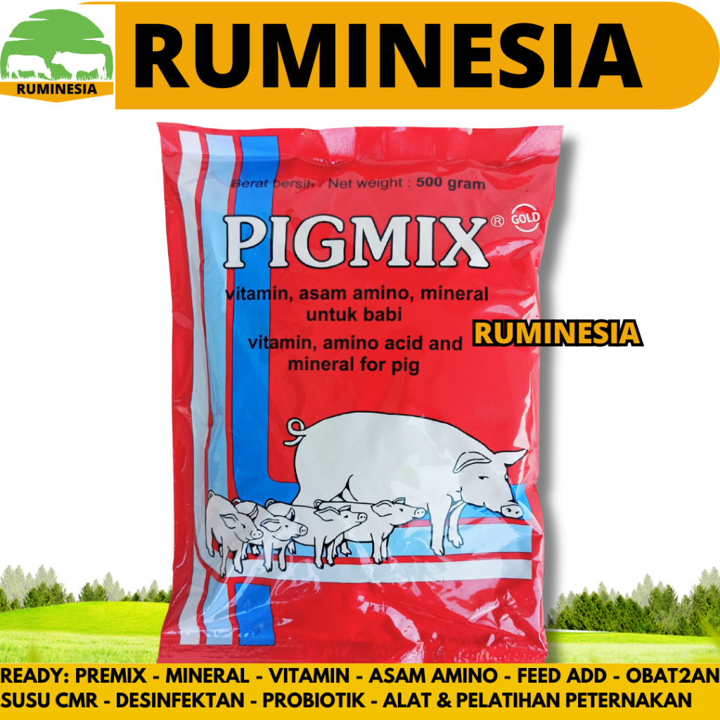 PIGMIX 500 GRAM MEDION - Premix Babi Vitamin Asam Amino Mineral Komplit - Premix Mineral Babi