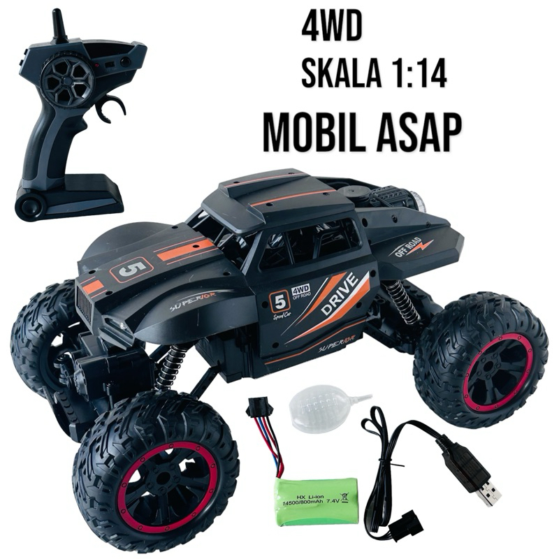 139 MOBIL REMOTE CLIMBING CAR 4X4 CROSS COUNTRY MOBIL RC ASAP 4WD CLIMBING DRIVE SCALE 1:14