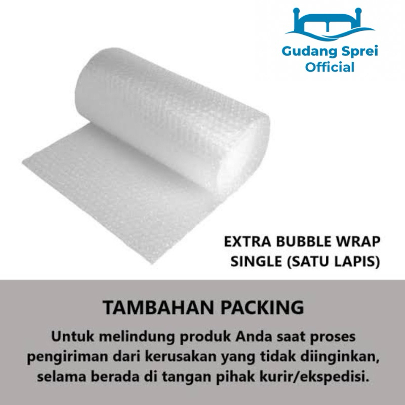 

Extra Packing Bubble Wrap Satu Lapis Untuk Keamanan Paket