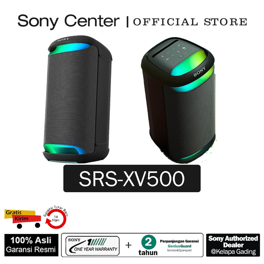 SONY CENTER Speaker Sony SRS-XV500 / Speaker Pesta Nirkabel X-Series SRS XV500 / Speaker Bluetooth S