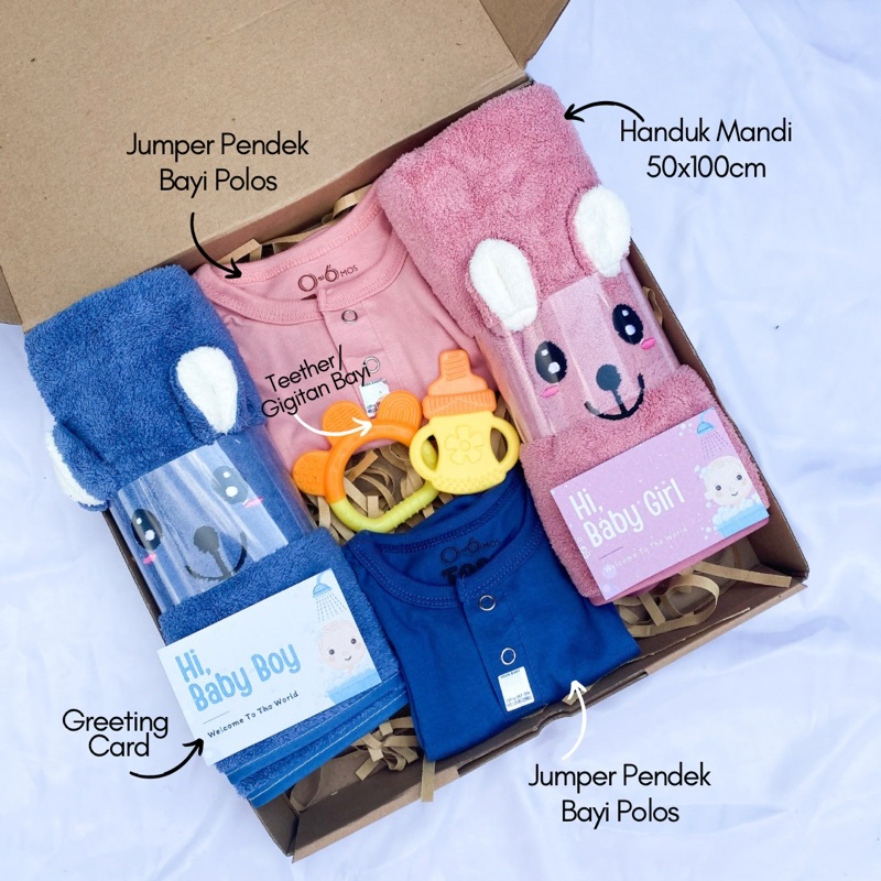 [A0995]HAMPERS GIFTBOX BAYI COUPLE/HAMPERS NEWBORN/KADO BAYI KEMBAR/KADO BAYI PEREMPUAN/KADO BAYI LA